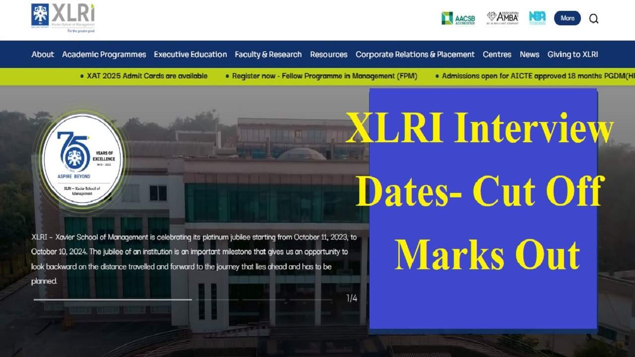 XLRI Interview Dates