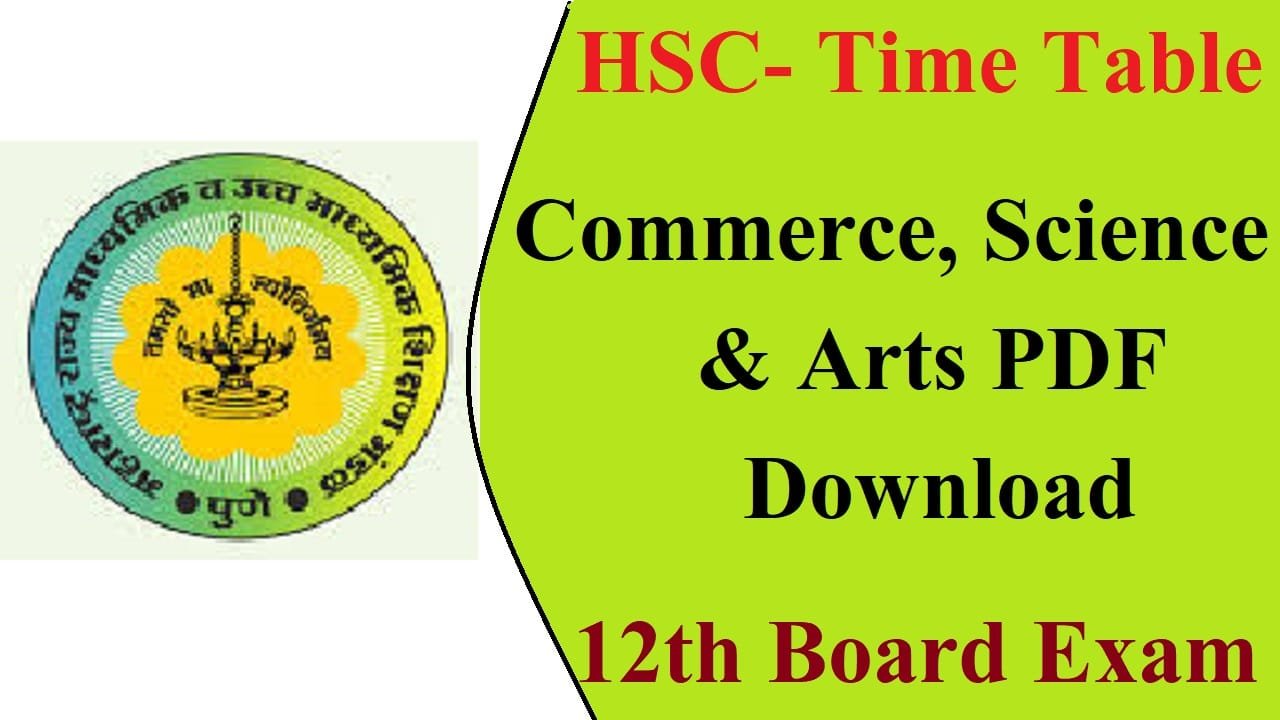 12th Board Exam Time Table 2025 Maharashtra