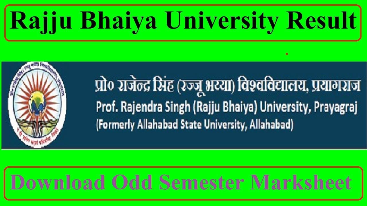 Rajju Bhaiya University Result