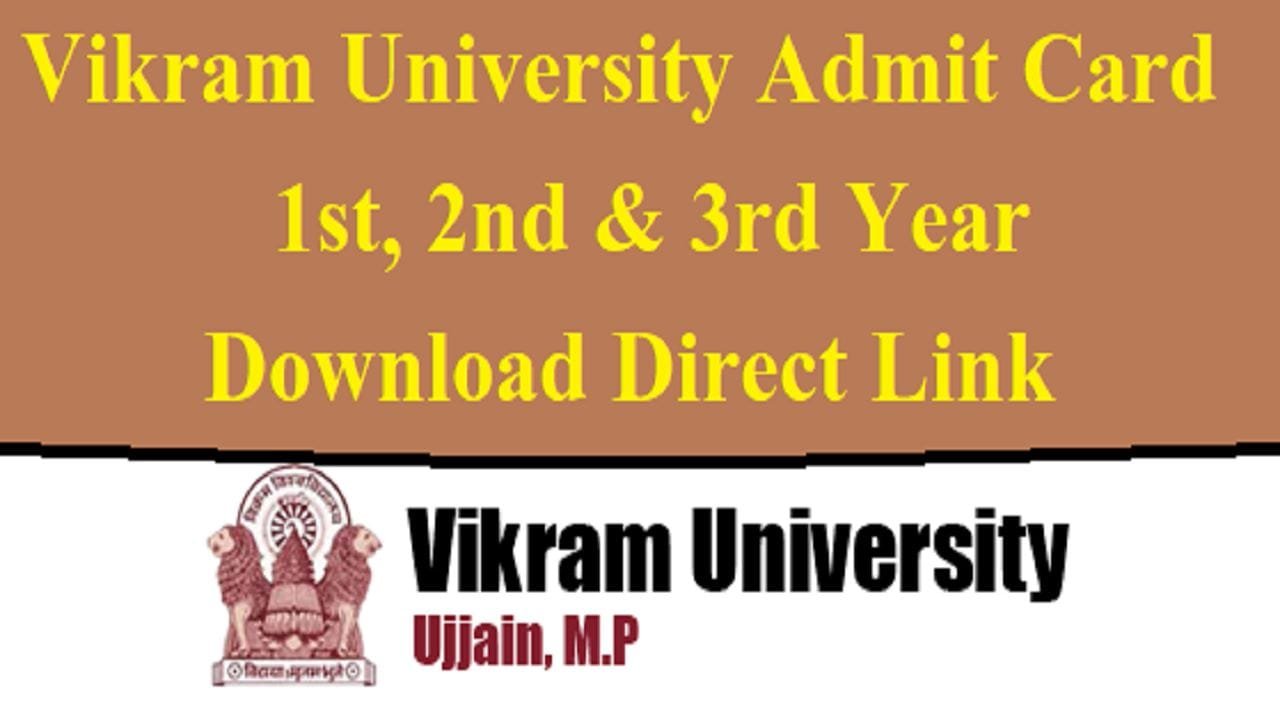 Vikram University Admit Card